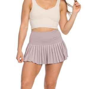 Gold hinge pleated skirt